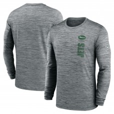 Футболка с длинным рукавом New York Jets Nike 2024 Sideline Velocity Performance - Gray