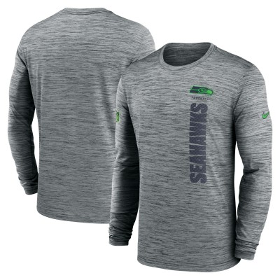 Футболка с длинным рукавом Seattle Seahawks Nike 2024 Sideline Velocity Performance - Gray