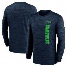 Футболка с длинным рукавом Seattle Seahawks Nike 2024 Sideline Velocity Performance - College Navy