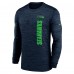Футболка с длинным рукавом Seattle Seahawks Nike 2024 Sideline Velocity Performance - College Navy