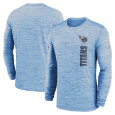 Футболка с длинным рукавом Tennessee Titans Nike 2024 Sideline Velocity Performance - Light Blue