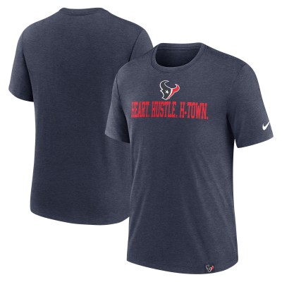 Футболка Houston Texans Nike Blitz Tri-Blend - Heather Navy