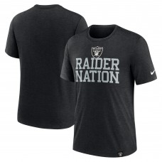 Футболка Las Vegas Raiders Nike Blitz Tri-Blend - Heather Black Футболка Las Vegas Raiders Nike Blitz Tri-Blend - Heather Black