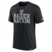 Футболка Las Vegas Raiders Nike Blitz Tri-Blend - Heather Black