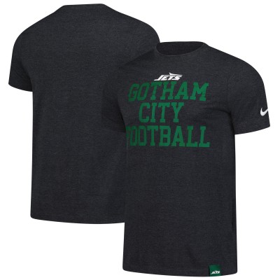 New York Jets Nike Heather Black Blitz Tri-Blend T-Shirt