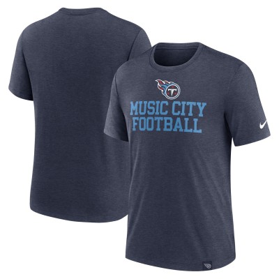 Футболка Tennessee Titans Nike Blitz Tri-Blend - Heather Navy