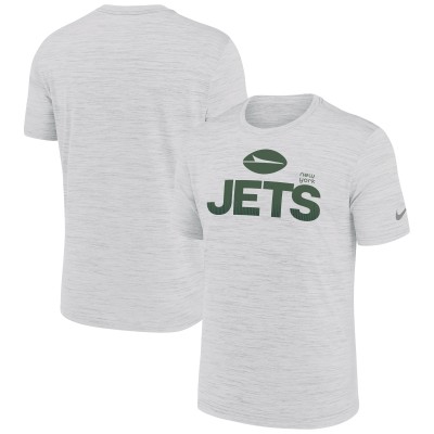 New York Jets Nike Ash Blitz Velocity Modern Dri-FIT T-Shirt