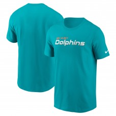 Miami Dolphins Nike Aqua Primetime Wordmark Essential T-Shirt