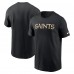 Футболка New Orleans Saints Nike Black Primetime Wordmark Essential
