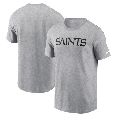 Футболка New Orleans Saints Nike Primetime Wordmark Essential - Heather Gray