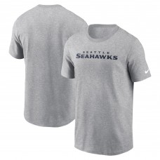 Футболка Seattle Seahawks Nike Primetime Wordmark Essential - Heather Gray