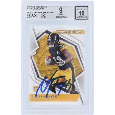 Najee Harris Pittsburgh Steelers Autographed 2021 Panini Rookies & Stars #113 Beckett Fanatics Witnessed Authenticated 9/10 Rookie Card
