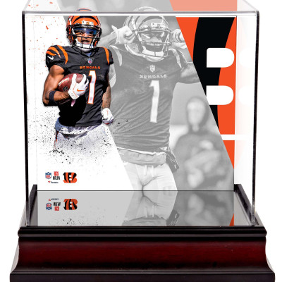 Ja'Marr Chase Cincinnati Bengals Deluxe Mini Helmet Case