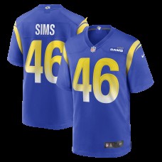 Игровая джерси Christian Sims Los Angeles Rams Nike  - Royal