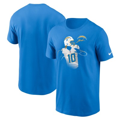 Футболка Justin Herbert Los Angeles Chargers Nike Player Graphic - Powder Blue