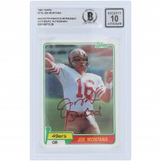 Joe Montana San Francisco 49ers Autographed 1980 Topps Series 1 Red Ink #216 Beckett Fanatics Witnessed Authenticated 10 Rookie Card with Joe Cool Inscription