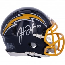 Justin Herbert Los Angeles Chargers Autographed Fanatics Authentic Riddell 1974-87 Throwback Speed Mini Helmet Justin Herbert Los Angeles Chargers Autographed Fanatics Authentic Riddell 1974-87 Throwback Speed Mini Helmet