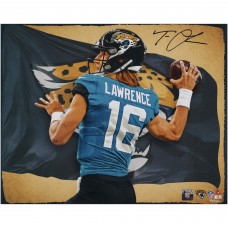Trevor Lawrence Jacksonville Jaguars Autographed Fanatics Authentic 16 x 20 Photo Print - Art by Brian Konnick