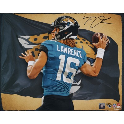 Trevor Lawrence Jacksonville Jaguars Autographed Fanatics Authentic 16 x 20 Photo Print - Art by Brian Konnick