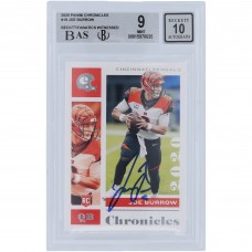 Joe Burrow Cincinnati Bengals Autographed 2020 Panini Chronicles #19 Beckett Fanatics Witnessed Authenticated 9/10 Rookie Card - 8.5,9,9,9.5 Subgrades