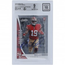 Deebo Samuel San Francisco 49ers Autographed 2019 Panini Absolute #111 Beckett Fanatics Witnessed Authenticated 9/10 Rookie Card