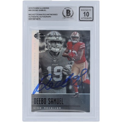 Deebo Samuel San Francisco 49ers Autographed 2019 Panini Illusions #99 Beckett Fanatics Witnessed Authenticated 10 Rookie Card