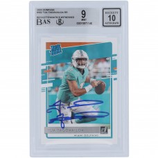 Tua Tagovailoa Miami Dolphins Autographed 2020 Panini Donruss Rated Rookie #302 Beckett Fanatics Witnessed Authenticated 9/10 Rookie Card