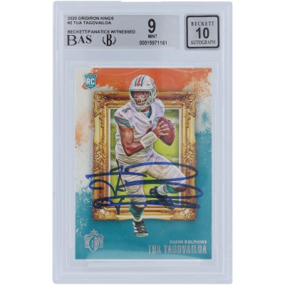 Tua Tagovailoa Miami Dolphins Autographed 2020 Panini Gridiron Kings #GK-2 Beckett Fanatics Witnessed Authenticated 9/10 Rookie Card