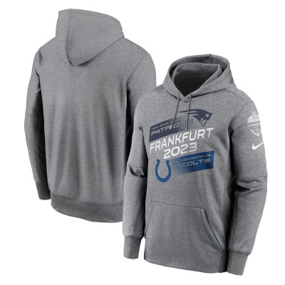 Толстовка Nike New England Patriots vs. Indianapolis Colts 2023 Frankfurt Game - Heather Charcoal