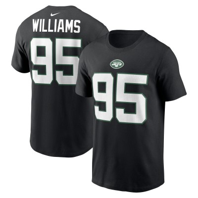 Футболка Quinnen Williams New York Jets Nike Player Name & Number - Black