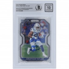 Jonathan Taylor Indianapolis Colts Autographed 2020 Panini Prizm #332 Beckett Fanatics Witnessed Authenticated 10 Rookie Card with Horse Power Inscription