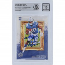 Jonathan Taylor Indianapolis Colts Autographed 2020 Panini Gridiron Kings #GK-12 Beckett Fanatics Witnessed Authenticated 10 Rookie Card with Horse Power Inscription