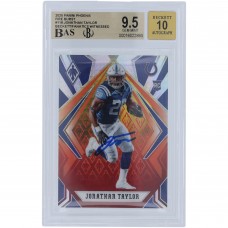 Jonathan Taylor Indianapolis Colts Autographed 2020 Panini Phoenix Fire Burst #118 Beckett Fanatics Witnessed Authenticated 9.5/10 Rookie Card