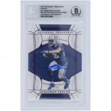 Jonathan Taylor Indianapolis Colts Autographed 2021 Panini National Treasures Purple #31 #/49 Beckett Fanatics Witnessed Authenticated 10 Card