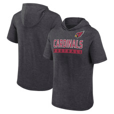 Толстовка Arizona Cardinals Fanatics Heather Charcoal Push Short Sleeve Толстовка Arizona Cardinals Fanatics Heather Charcoal Push Short Sleeve