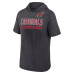 Толстовка Arizona Cardinals Fanatics Heather Charcoal Push Short Sleeve