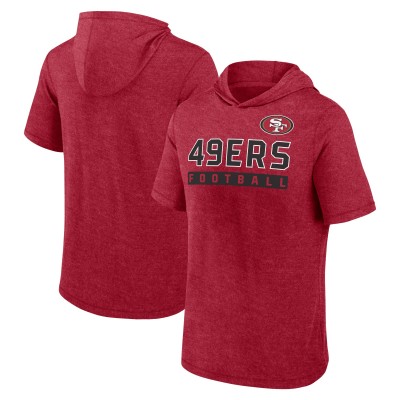 Толстовка San Francisco 49ers Push Short Sleeve - Heather Scarlet