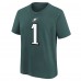 Подростковая Philadelphia Eagles Jalen Hurts Midnight Green Nike Player Name & Number T-Shirt