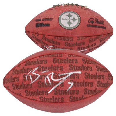 Ben Roethlisberger Pittsburgh Steelers Autographed Authentic Wilson Duke Showcase Football