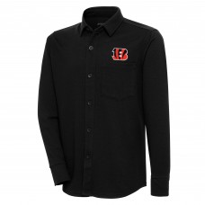 Куртка на кнопках Cincinnati Bengals Antigua Streamer Shacket - Black