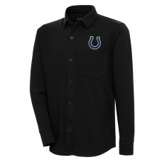 Indianapolis Colts Antigua Black Streamer Button-Up Shacket
