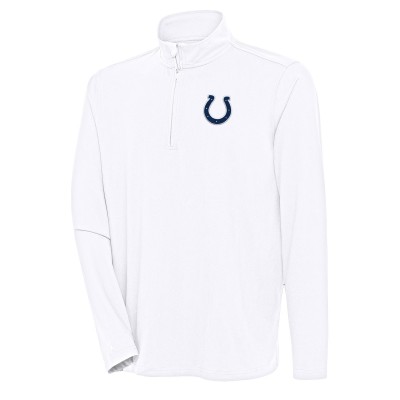Кофта на короткой молнии Indianapolis Colts Antigua Hunk - White