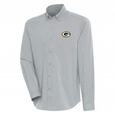 Рубашка Green Bay Packers Antigua Compression Tri-Blend - Heather Gray/White