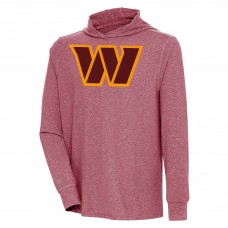 Футболка с длинным рукавом с капюшоном Washington Commanders Antigua Saga - Burgundy