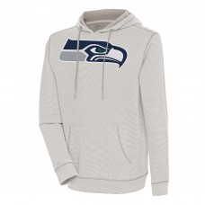 Толстовка Seattle Seahawks Antigua Axe Bunker Tri-Blend - Oatmeal/White