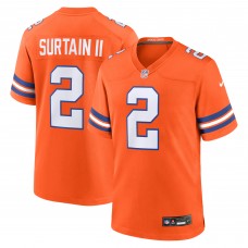 Джерси Denver Broncos Patrick Surtain II Nike Orange Mile High Collection 1977 Throwback Player Game