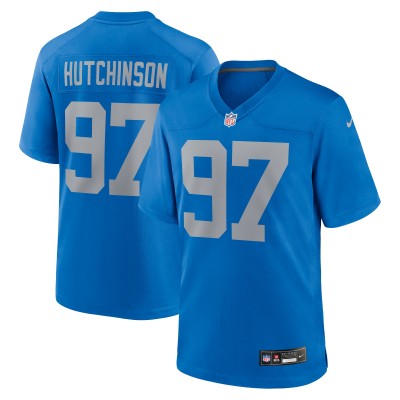 Игровая джерси Aidan Hutchinson Detroit Lions Nike Alternate Game -  Blue