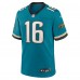 Игровая джерси Trevor Lawrence Jacksonville Jaguars Nike Prowler Throwback Player Game - Teal