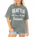 Женская Seattle Seahawks Gameday Couture Gray Tackle Titan Boyfriend Washed T-Shirt