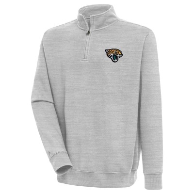 Кофта на короткой молнии Jacksonville Jaguars Antigua Victory - Heather Gray